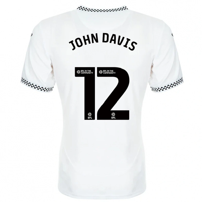 Danxen Herren Stacey John-Davis #12 Weiß Orange Heimtrikot Trikot 2025/26 T-Shirt