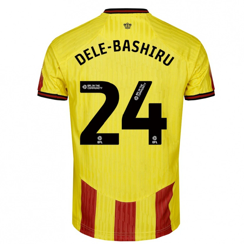 Danxen Herren Tom Dele-Bashiru #24 Gelb Rot Heimtrikot Trikot 2025/26 T-Shirt