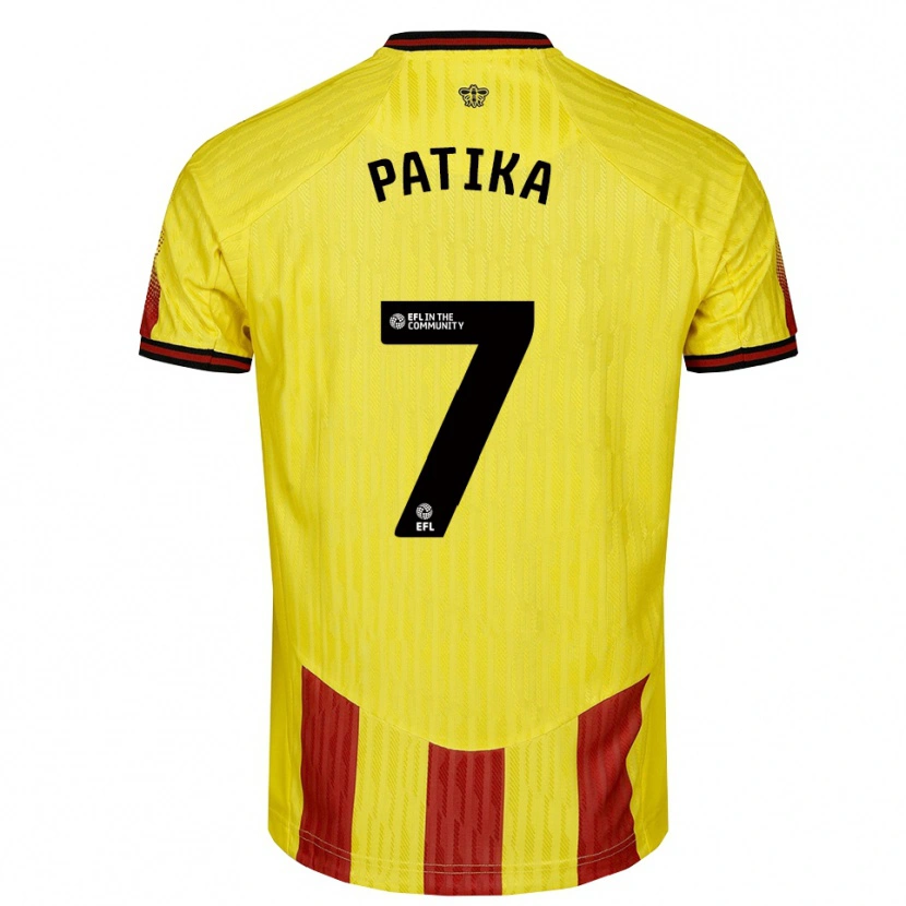Danxen Herren Glebs Patika #7 Gelb Rot Heimtrikot Trikot 2025/26 T-Shirt