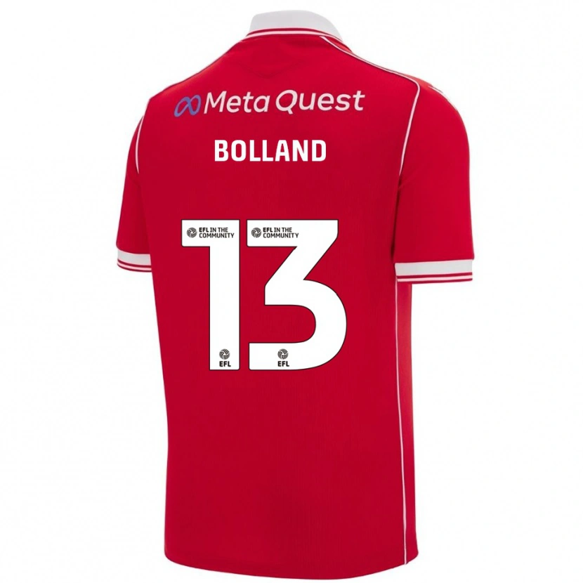 Danxen Herren Charlotte Bolland #13 Rot Weiß Heimtrikot Trikot 2025/26 T-Shirt