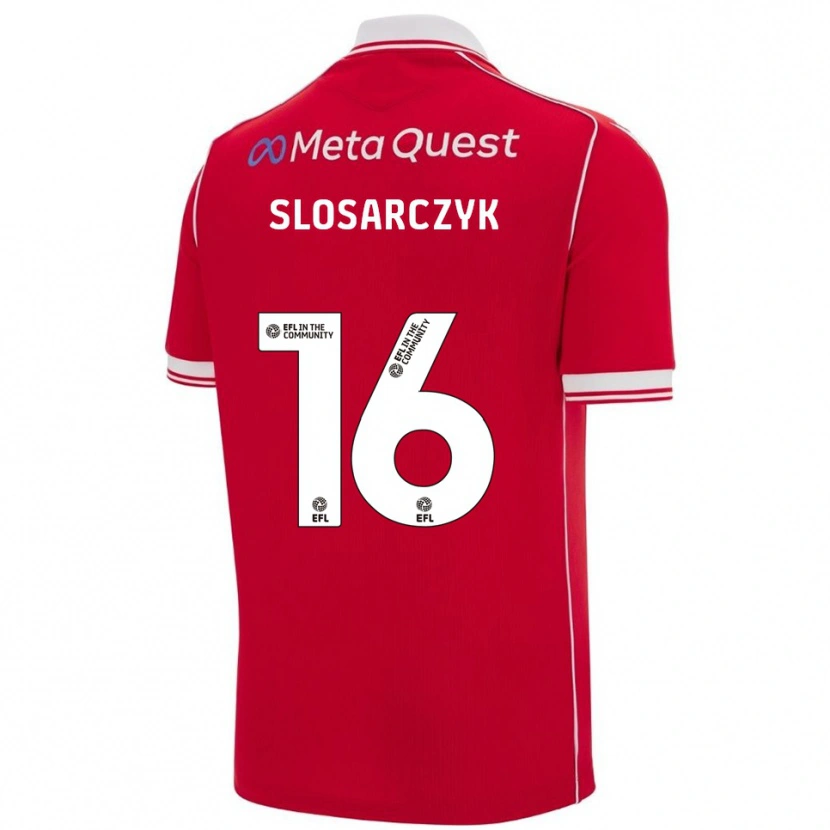 Danxen Herren Nikolas Slosarczyk #16 Rot Weiß Heimtrikot Trikot 2025/26 T-Shirt