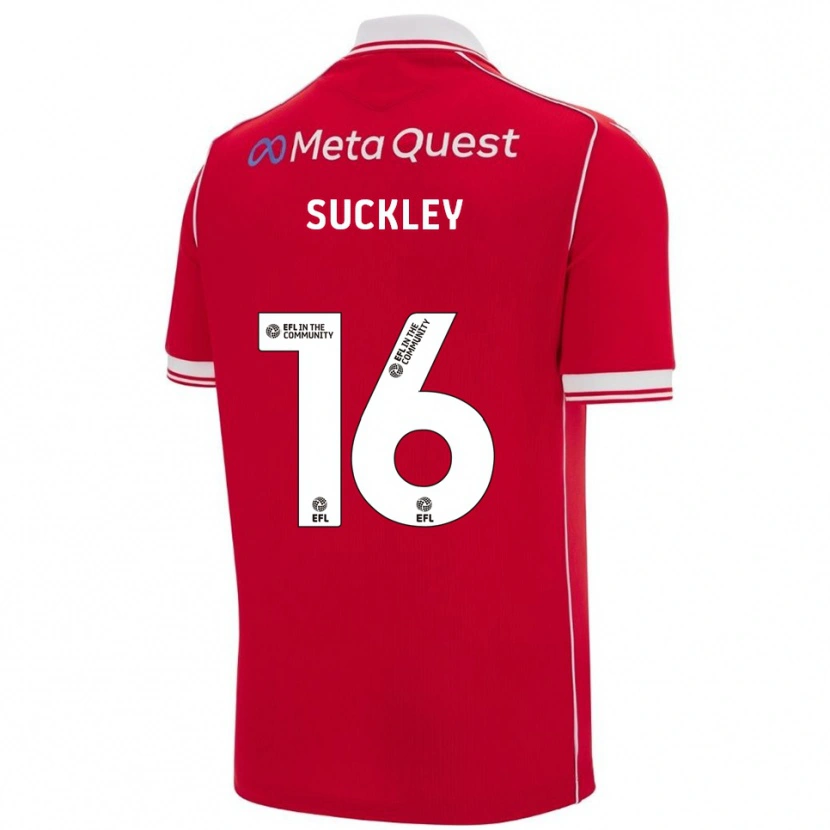 Danxen Herren Ava Suckley #16 Rot Weiß Heimtrikot Trikot 2025/26 T-Shirt