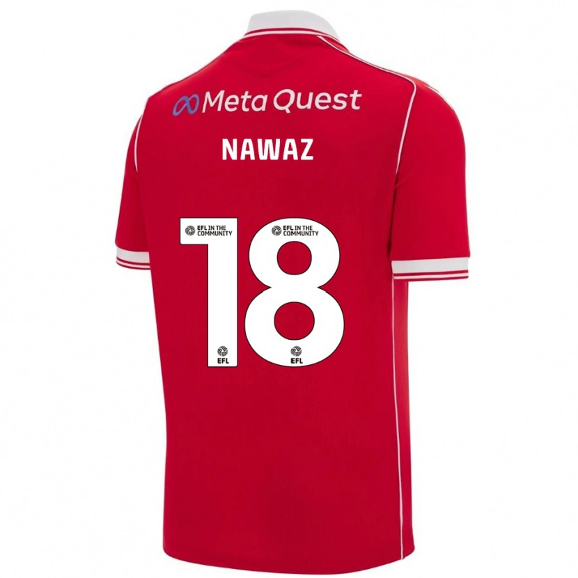 Danxen Herren Umar Nawaz #18 Rot Weiß Heimtrikot Trikot 2025/26 T-Shirt
