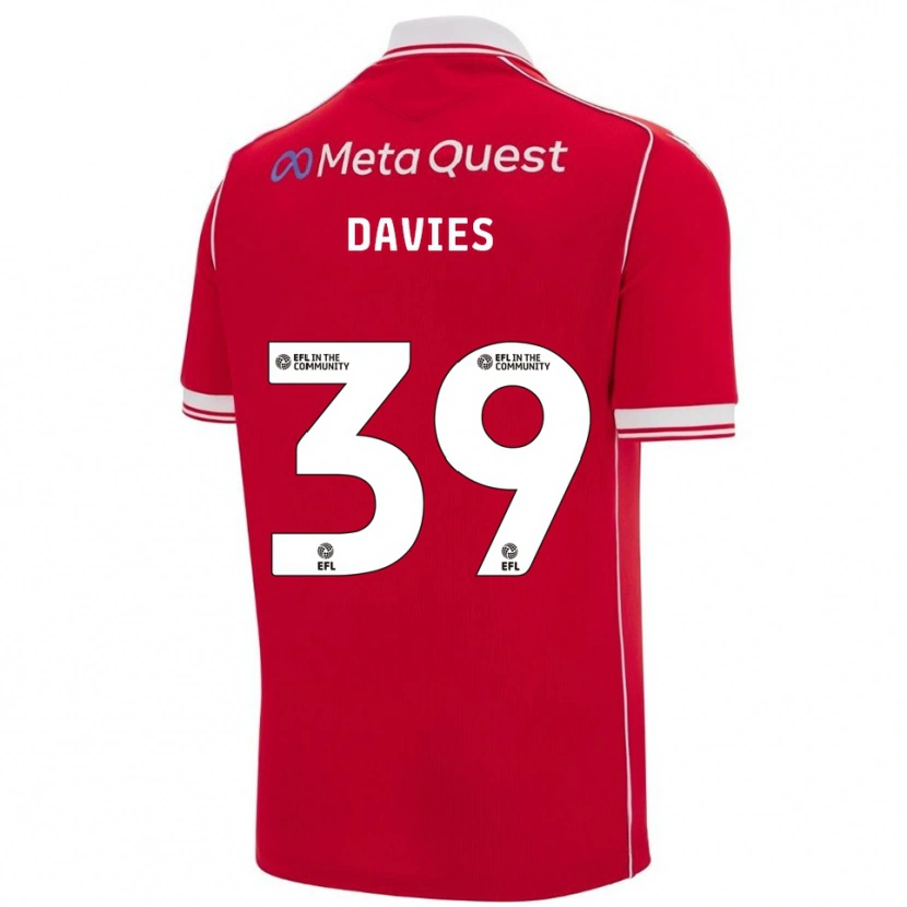 Danxen Herren Daniel Davies #39 Rot Weiß Heimtrikot Trikot 2025/26 T-Shirt