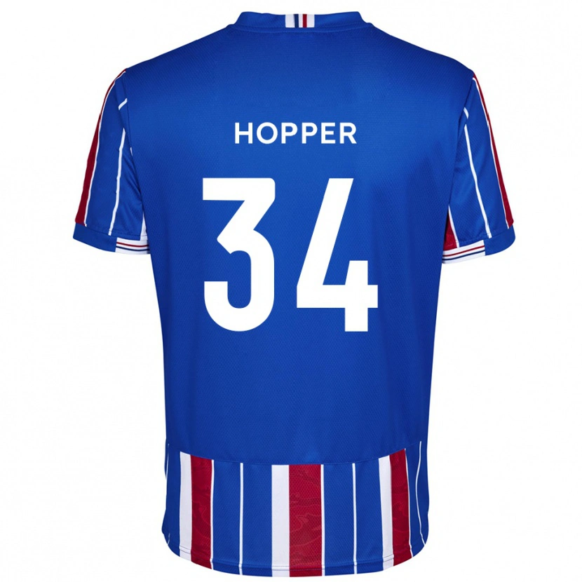 Danxen Herren Dan Hopper #34 Blau Rot Weiß Heimtrikot Trikot 2025/26 T-Shirt