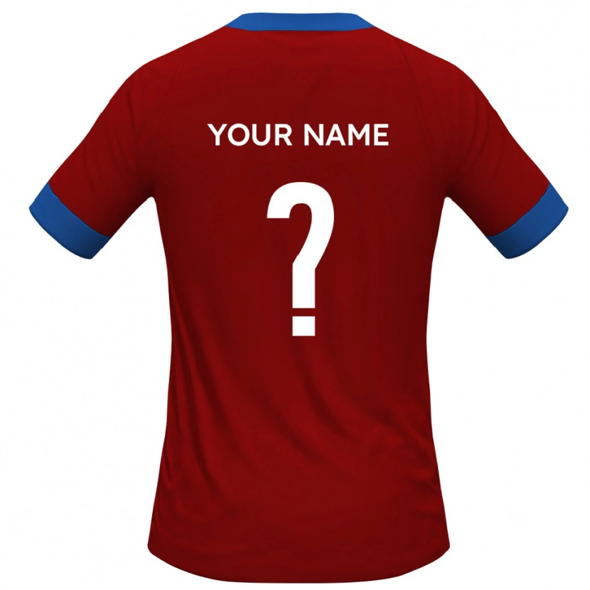 Danxen Herren Ihren Namen #0 Rot Blau Heimtrikot Trikot 2025/26 T-Shirt