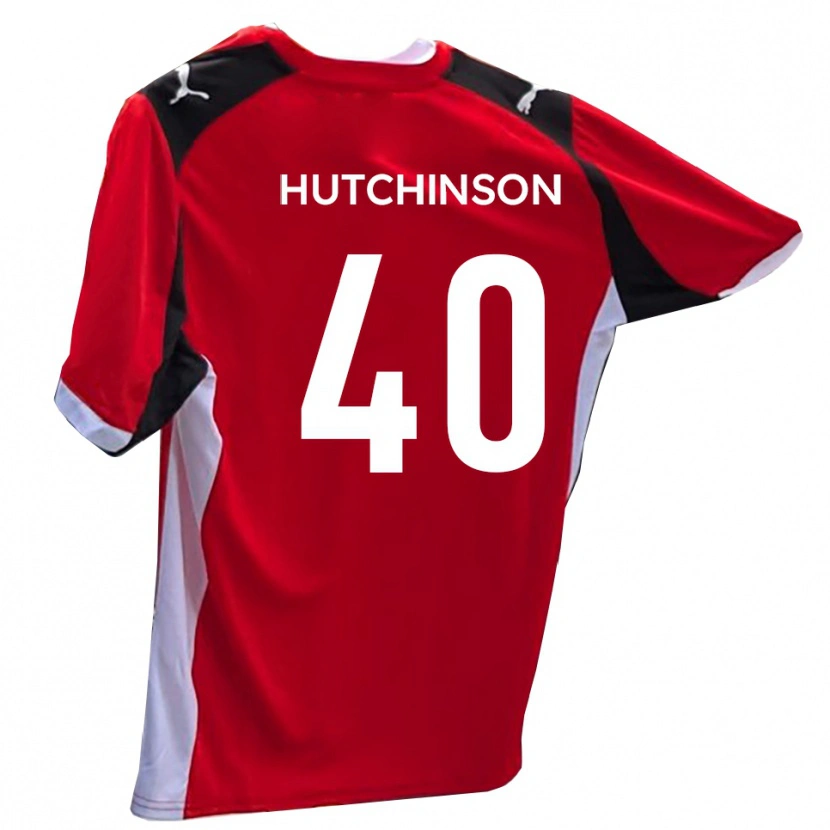 Danxen Herren Luke Hutchinson #40 Rot Weiß Heimtrikot Trikot 2025/26 T-Shirt
