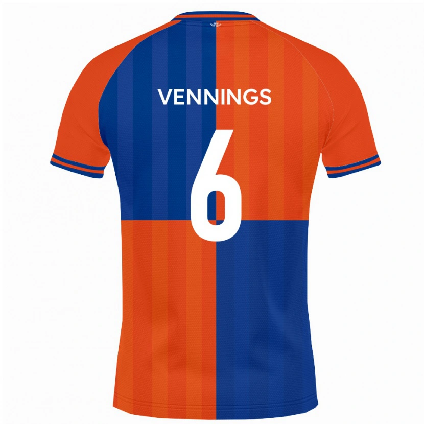 Danxen Herren James Vennings #6 Orange Königsblau Heimtrikot Trikot 2025/26 T-Shirt