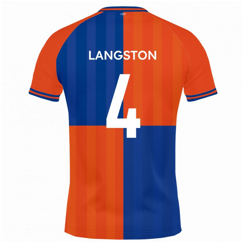 Danxen Herren George Langston #4 Orange Königsblau Heimtrikot Trikot 2025/26 T-Shirt
