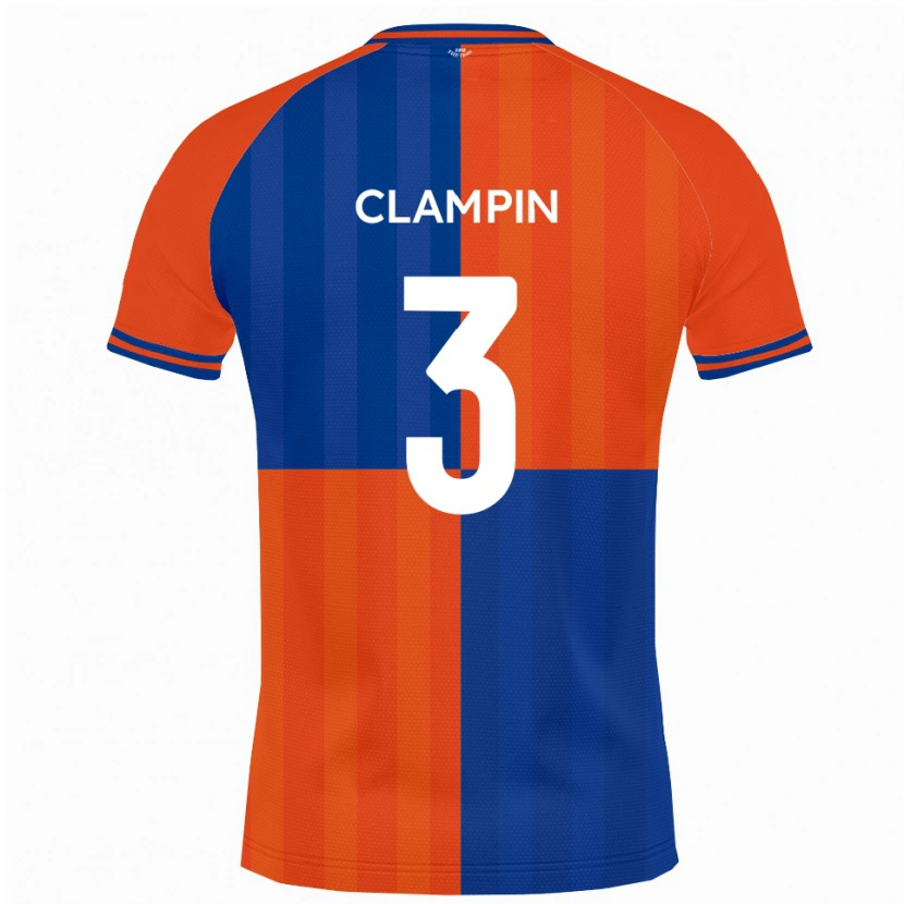 Danxen Herren Ryan Clampin #3 Orange Königsblau Heimtrikot Trikot 2025/26 T-Shirt
