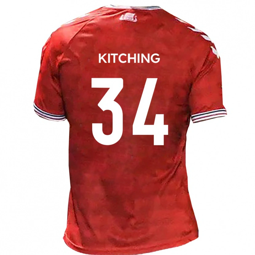 Danxen Herren Mark Kitching #34 Rot Weiß Heimtrikot Trikot 2025/26 T-Shirt