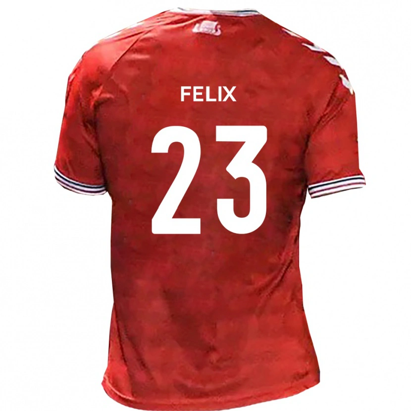 Danxen Herren Joe Felix #23 Rot Weiß Heimtrikot Trikot 2025/26 T-Shirt