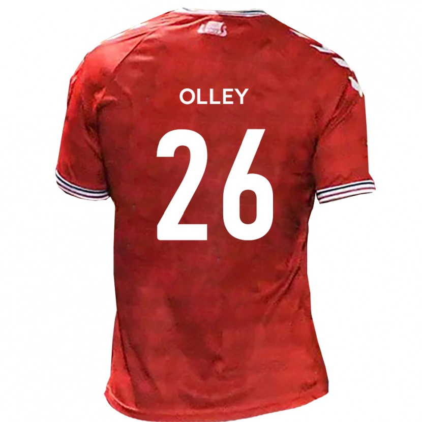 Danxen Herren Greg Olley #26 Rot Weiß Heimtrikot Trikot 2025/26 T-Shirt