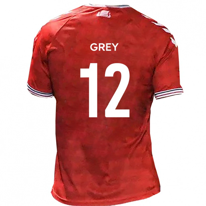 Danxen Herren Joe Grey #12 Rot Weiß Heimtrikot Trikot 2025/26 T-Shirt