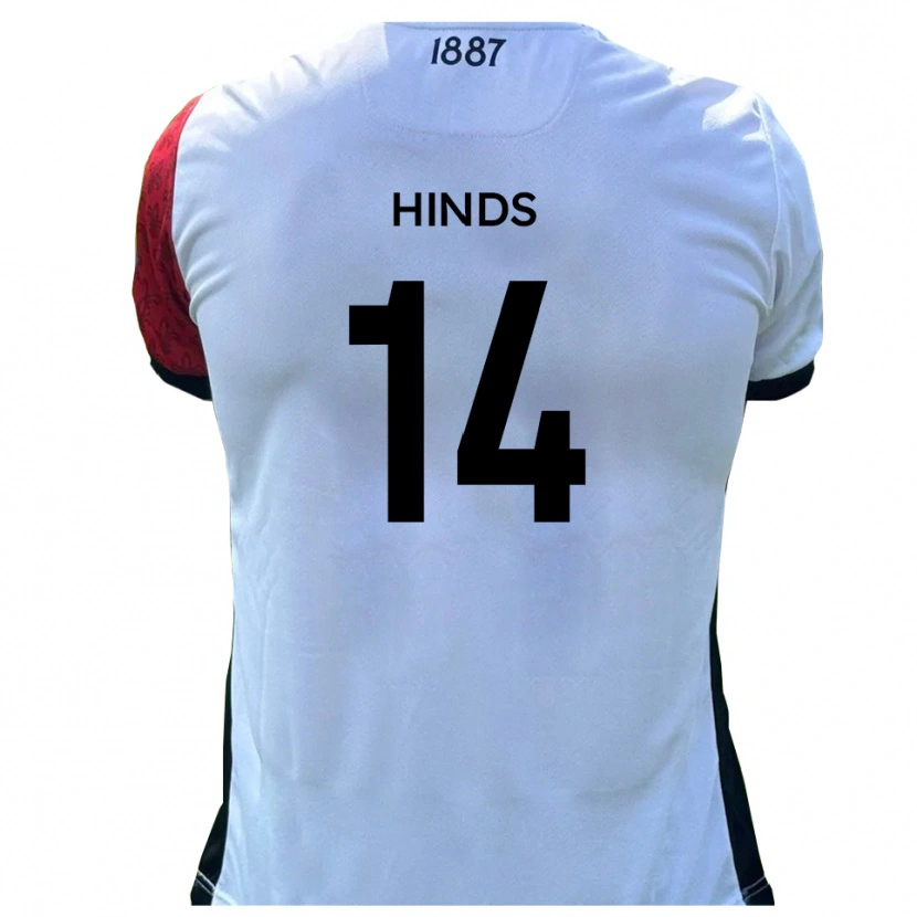 Danxen Herren Tariq Hinds #14 Rot Weiß Heimtrikot Trikot 2025/26 T-Shirt