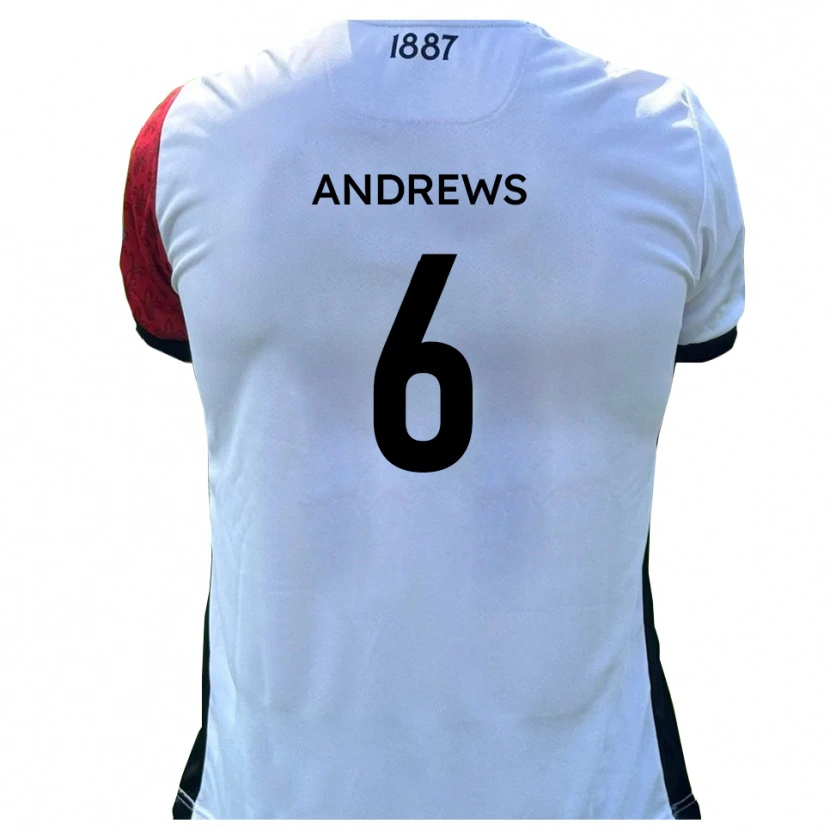 Danxen Herren Jamie Andrews #6 Rot Weiß Heimtrikot Trikot 2025/26 T-Shirt