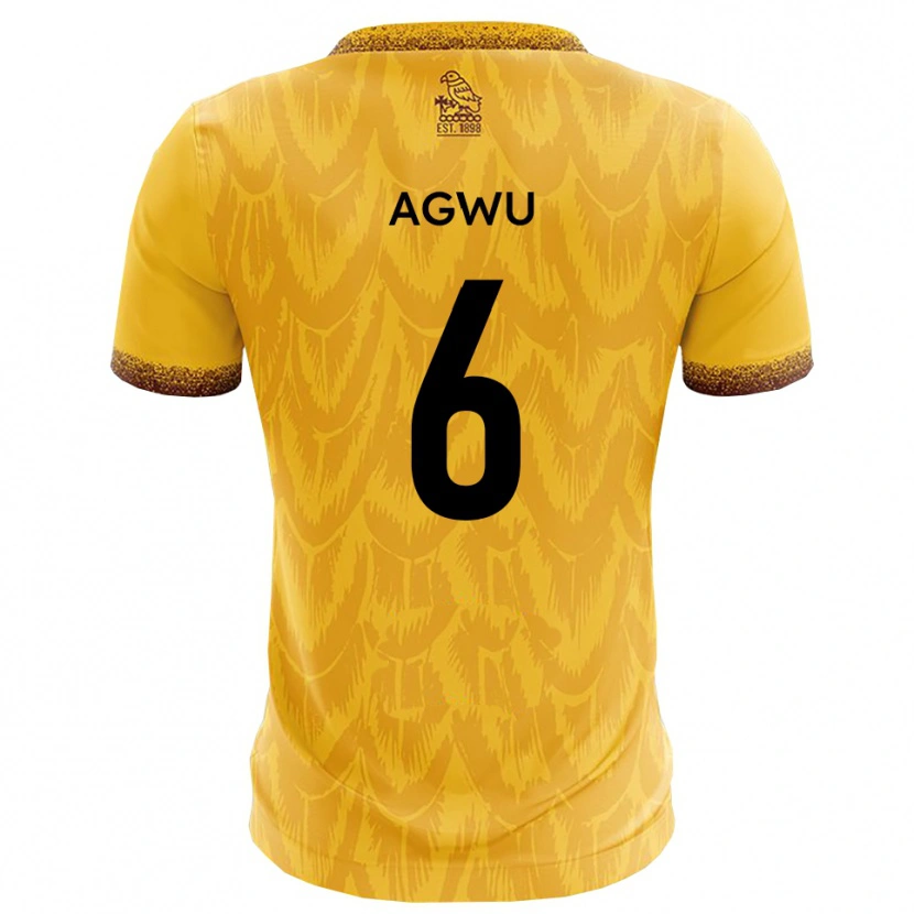 Danxen Herren Michael Agwu #6 Gelb Braun Heimtrikot Trikot 2025/26 T-Shirt