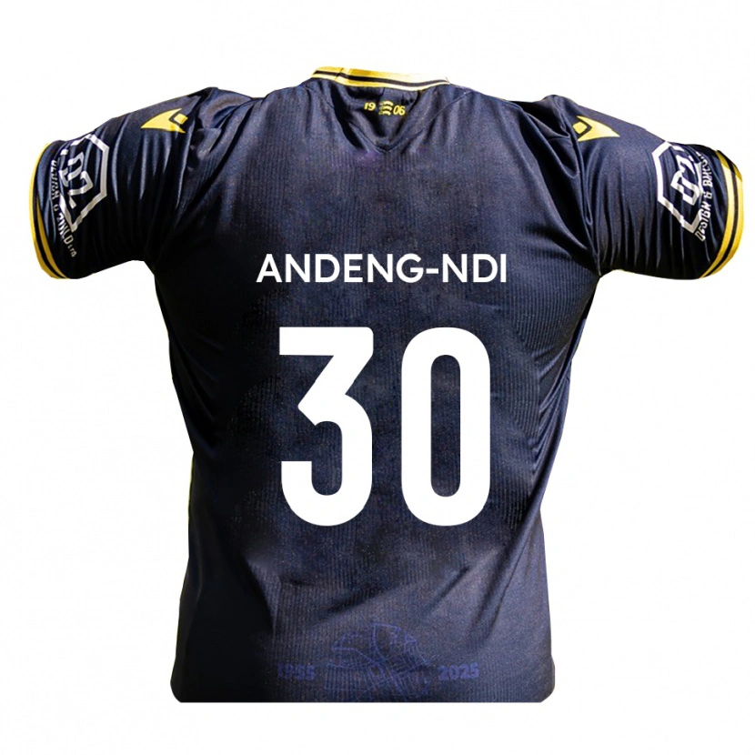 Danxen Herren Collin Andeng-Ndi #30 Marine Gelb Heimtrikot Trikot 2025/26 T-Shirt