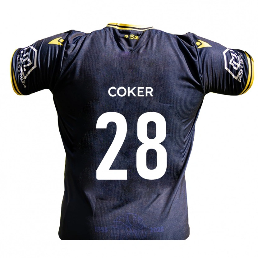 Danxen Herren Oliver Coker #28 Marine Gelb Heimtrikot Trikot 2025/26 T-Shirt