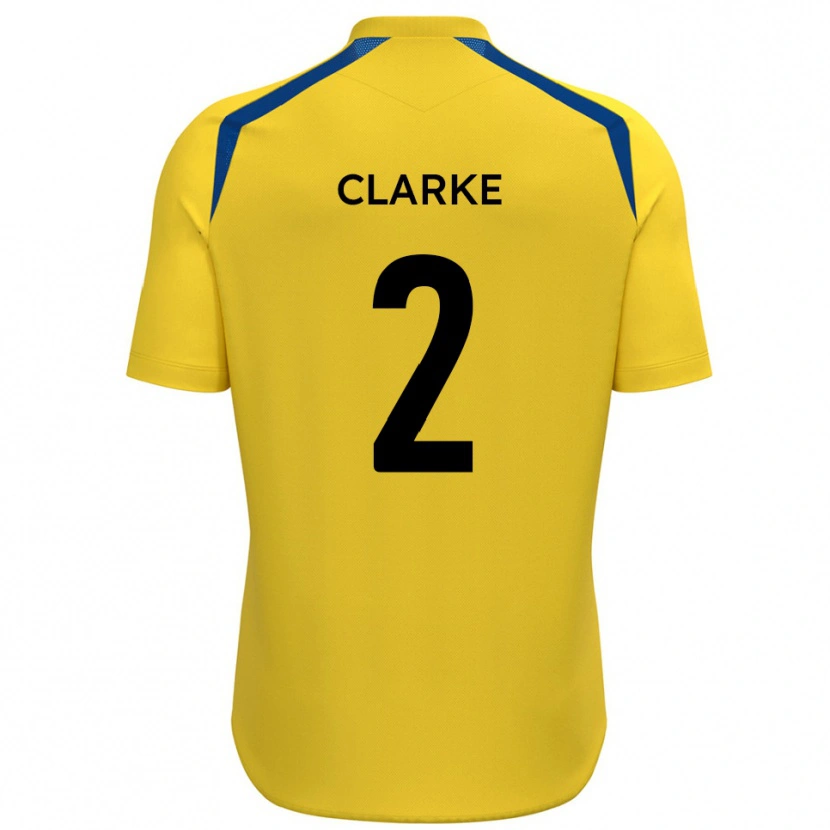 Danxen Herren James Clarke #2 Gelb Blau Heimtrikot Trikot 2025/26 T-Shirt