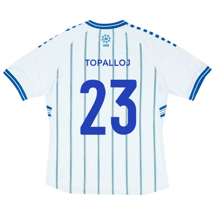 Danxen Herren Besart Topalloj #23 Weiß Blau Heimtrikot Trikot 2025/26 T-Shirt