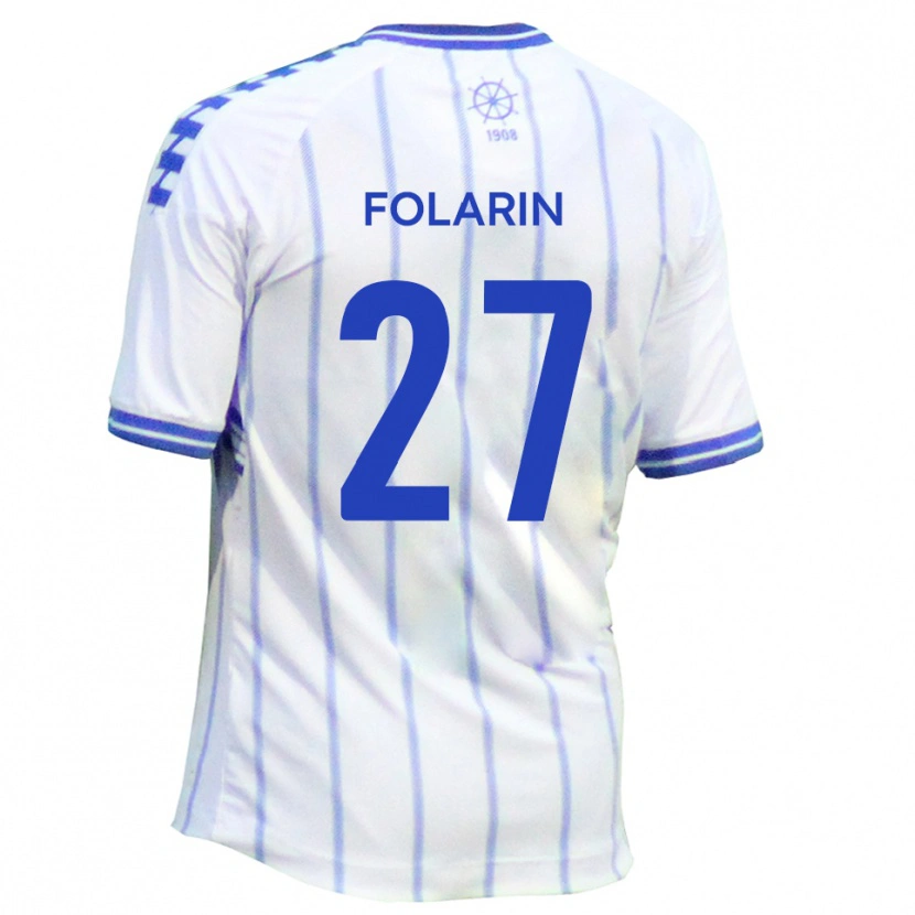 Danxen Herren Sam Folarin #27 Weiß Blau Heimtrikot Trikot 2025/26 T-Shirt