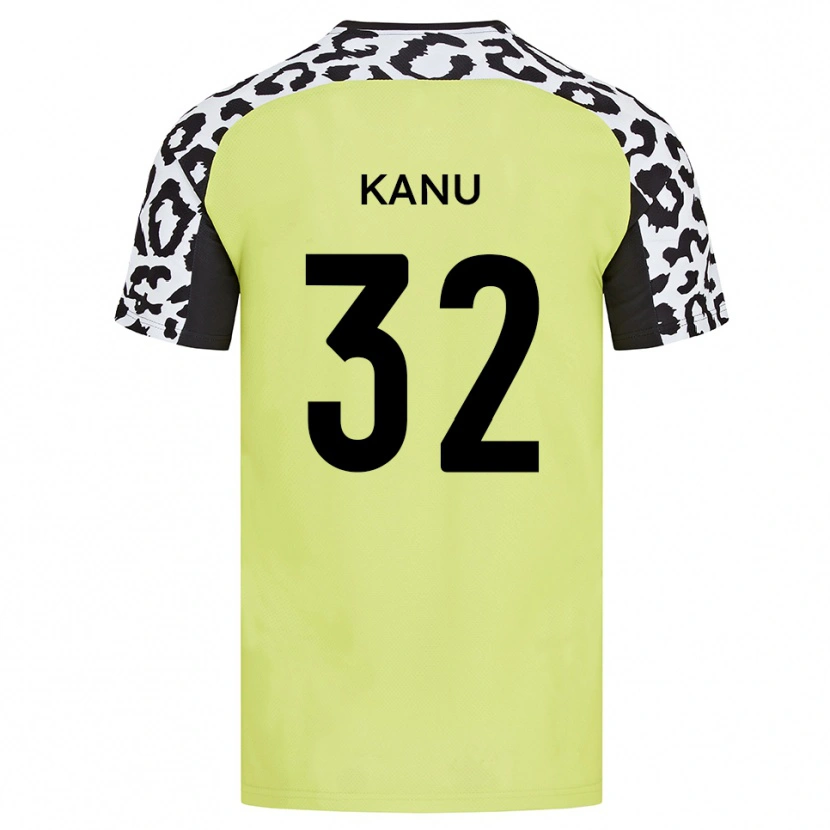 Danxen Herren Abraham Kanu #32 Fluoreszierendes Gelb Heimtrikot Trikot 2025/26 T-Shirt