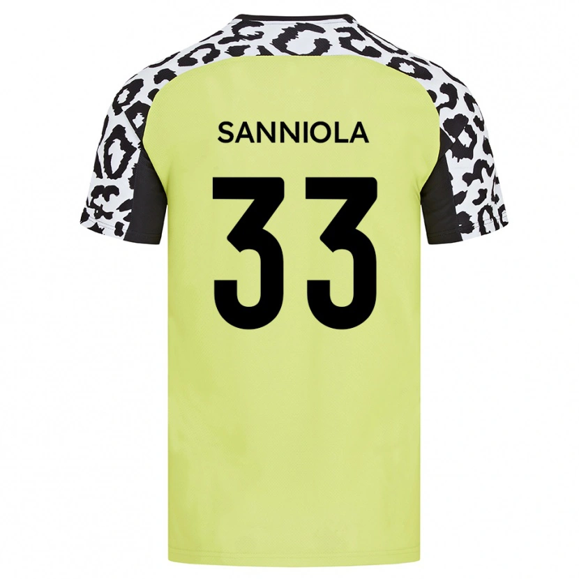 Danxen Herren Keon Sanniola #33 Fluoreszierendes Gelb Heimtrikot Trikot 2025/26 T-Shirt