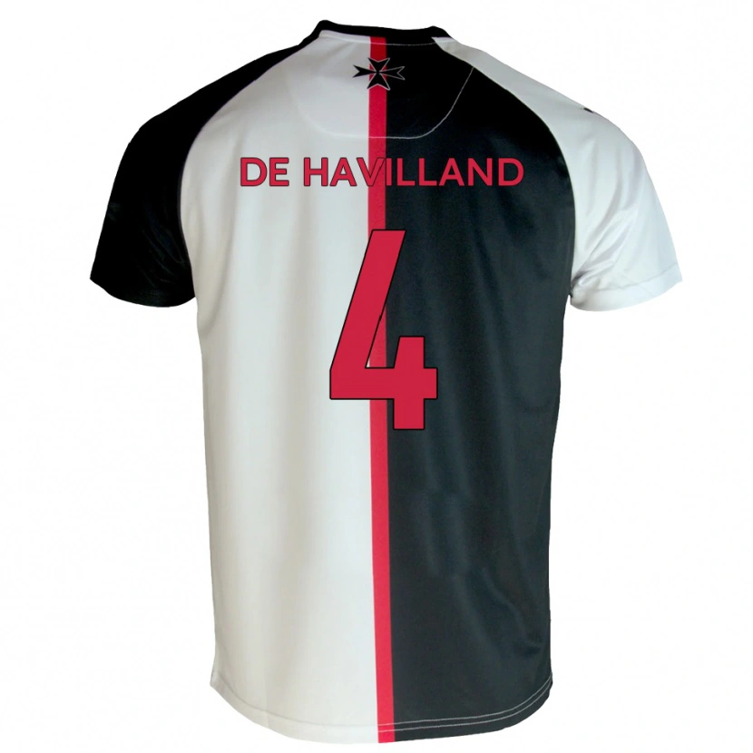 Danxen Herren Will De Havilland #4 Weiß Schwarz Heimtrikot Trikot 2025/26 T-Shirt