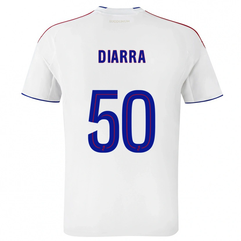 Danxen Herren Lassine Diarra #50 Weiß Rot Heimtrikot Trikot 2025/26 T-Shirt
