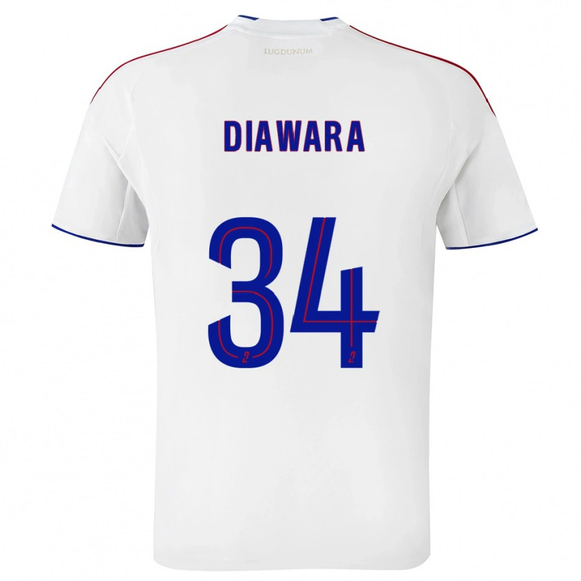 Danxen Herren Mahamadou Diawara #34 Weiß Rot Heimtrikot Trikot 2025/26 T-Shirt