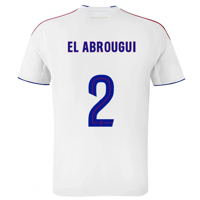 Danxen Herren Wassim El Abrougui #2 Weiß Rot Heimtrikot Trikot 2025/26 T-Shirt