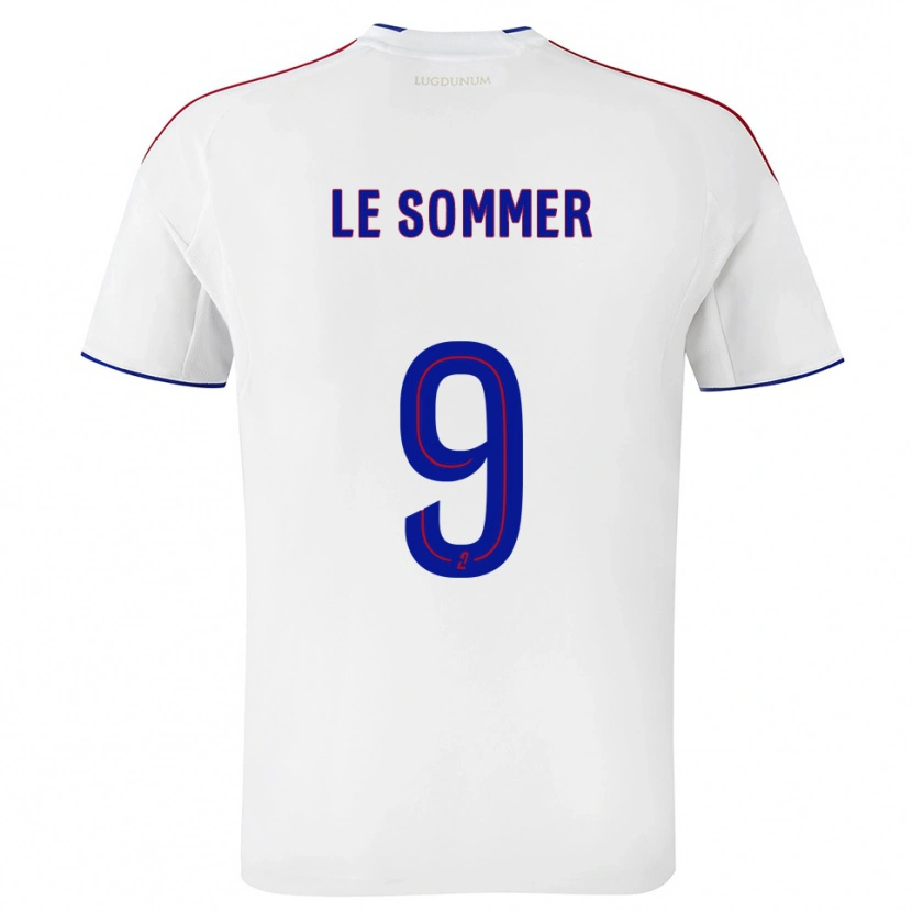 Danxen Herren Eugenie Le Sommer #9 Weiß Rot Heimtrikot Trikot 2025/26 T-Shirt