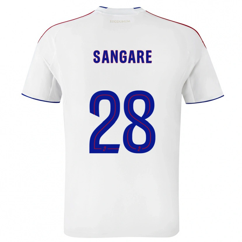 Danxen Herren Wassa Sangaré #28 Weiß Rot Heimtrikot Trikot 2025/26 T-Shirt