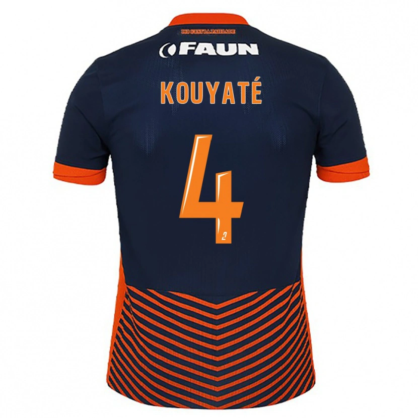 Danxen Herren Kiki Kouyaté #4 Mitternachtsblau Orange Heimtrikot Trikot 2025/26 T-Shirt