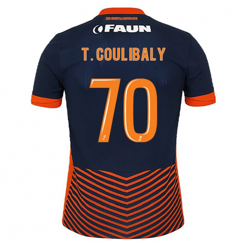Danxen Herren Tanguy Coulibaly #70 Mitternachtsblau Orange Heimtrikot Trikot 2025/26 T-Shirt