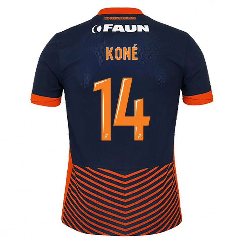 Danxen Herren Djomoh Koné #14 Mitternachtsblau Orange Heimtrikot Trikot 2025/26 T-Shirt