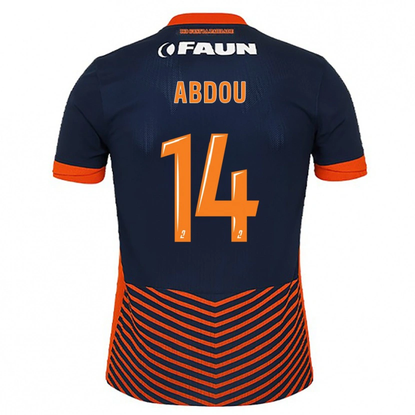 Danxen Herren Mathias Abdou #14 Mitternachtsblau Orange Heimtrikot Trikot 2025/26 T-Shirt