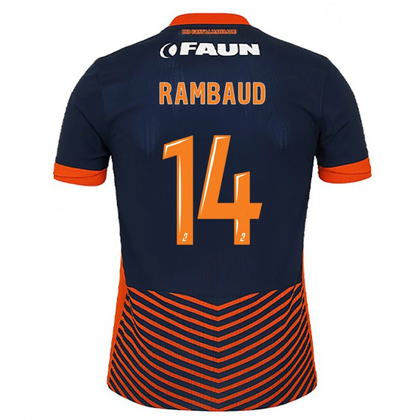 Danxen Herren Elisa Rambaud #14 Mitternachtsblau Orange Heimtrikot Trikot 2025/26 T-Shirt