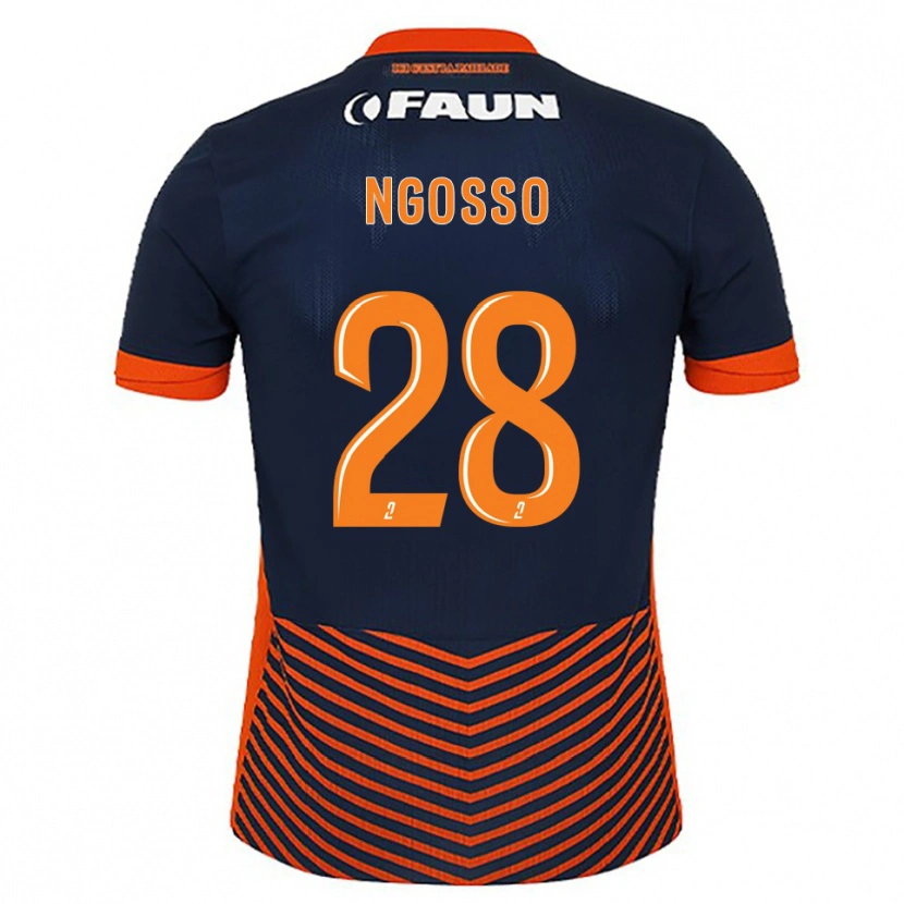 Danxen Herren Glenn Ngosso #28 Mitternachtsblau Orange Heimtrikot Trikot 2025/26 T-Shirt