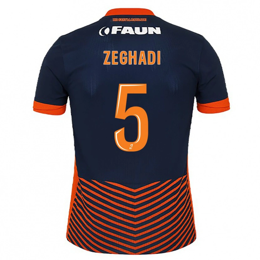 Danxen Herren Mohamed Zeghadi #5 Mitternachtsblau Orange Heimtrikot Trikot 2025/26 T-Shirt
