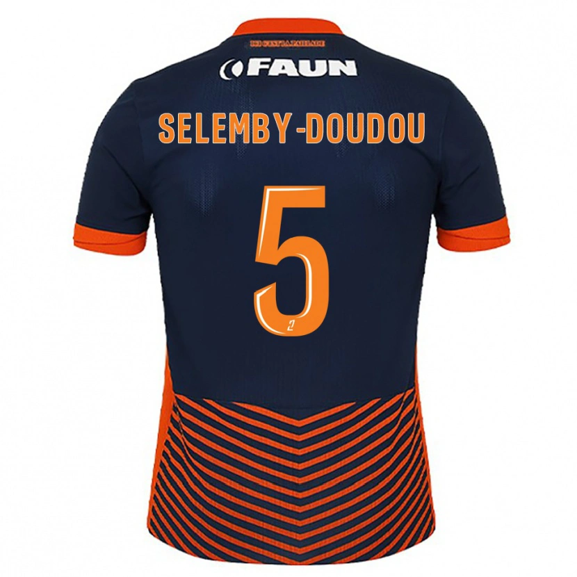 Danxen Herren Basile Selemby-Doudou #5 Mitternachtsblau Orange Heimtrikot Trikot 2025/26 T-Shirt