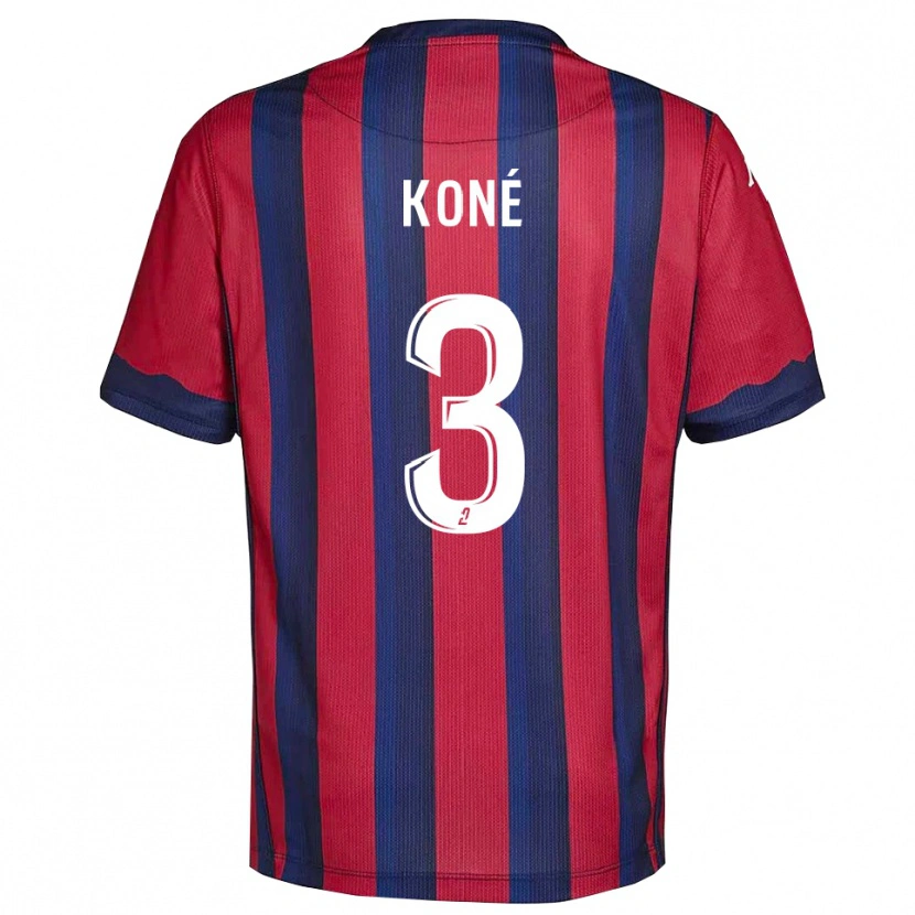 Danxen Herren Lény Koné #3 Burgunder Marine Heimtrikot Trikot 2025/26 T-Shirt
