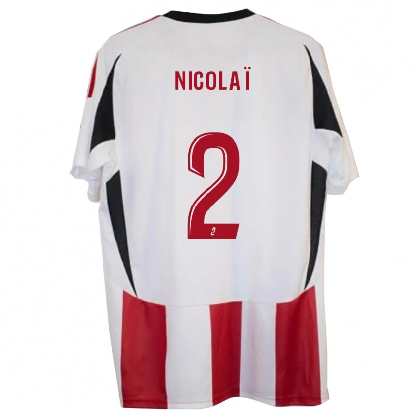 Danxen Herren Dominique Nicolaï #2 Rot Blau Heimtrikot Trikot 2025/26 T-Shirt
