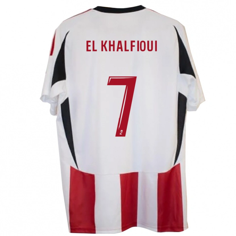 Danxen Herren Zakari El Khalfioui #7 Rot Blau Heimtrikot Trikot 2025/26 T-Shirt