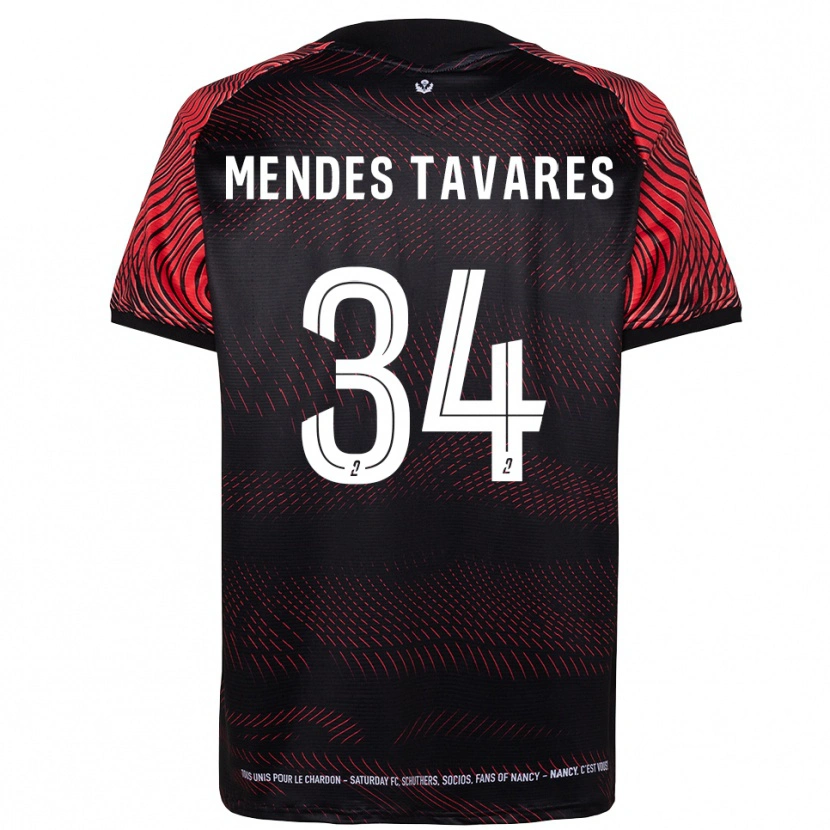 Danxen Herren Carlos Mendes Tavares #34 Weiß Rot Heimtrikot Trikot 2025/26 T-Shirt