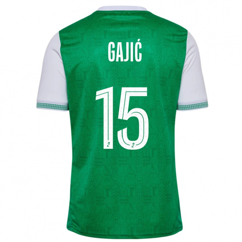 Danxen Herren Aleksandra Gajić #15 Grün Weiß Heimtrikot Trikot 2025/26 T-Shirt