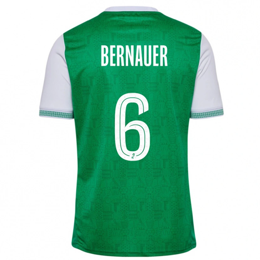 Danxen Herren Maxime Bernauer #6 Grün Weiß Heimtrikot Trikot 2025/26 T-Shirt