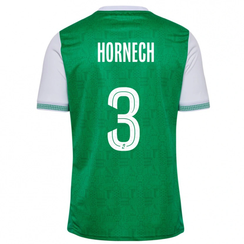 Danxen Herren Ewan Hornech #3 Grün Weiß Heimtrikot Trikot 2025/26 T-Shirt