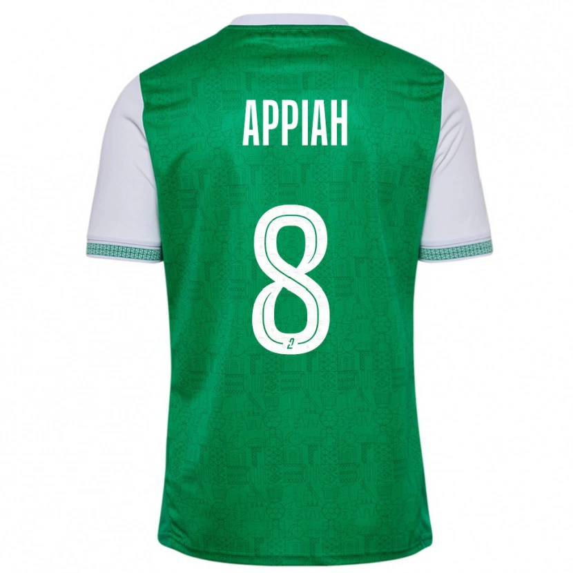 Danxen Herren Dennis Appiah #8 Grün Weiß Heimtrikot Trikot 2025/26 T-Shirt